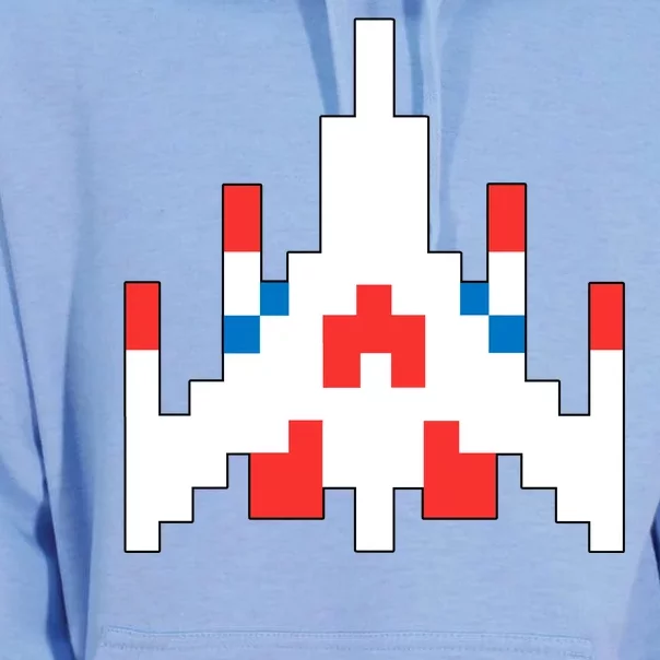 Retro 80's Computer Game Space Ship Unisex Surf Hoodie