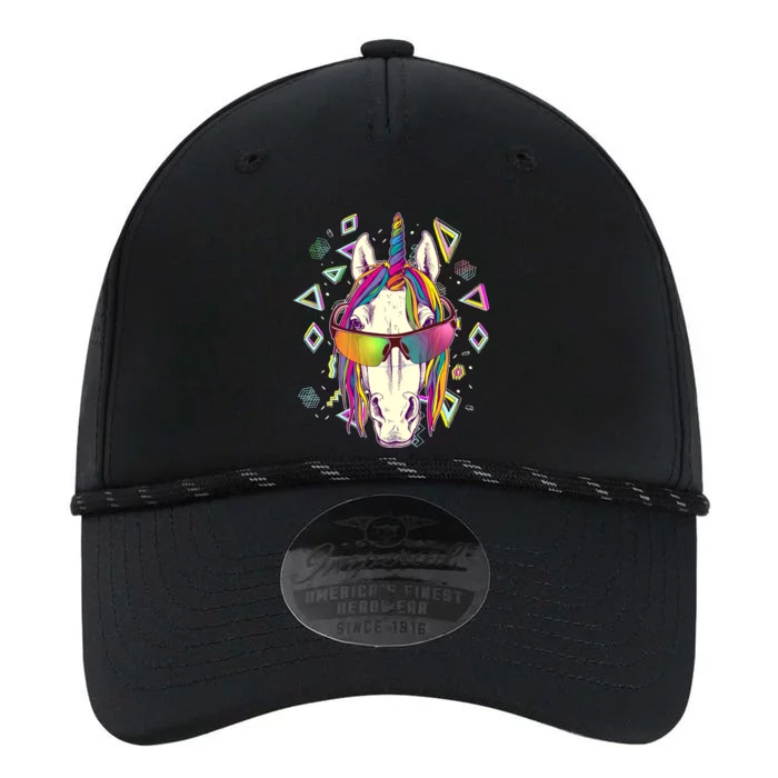 Retro 80's Eighties Rainbow Unicorn Performance The Dyno Cap