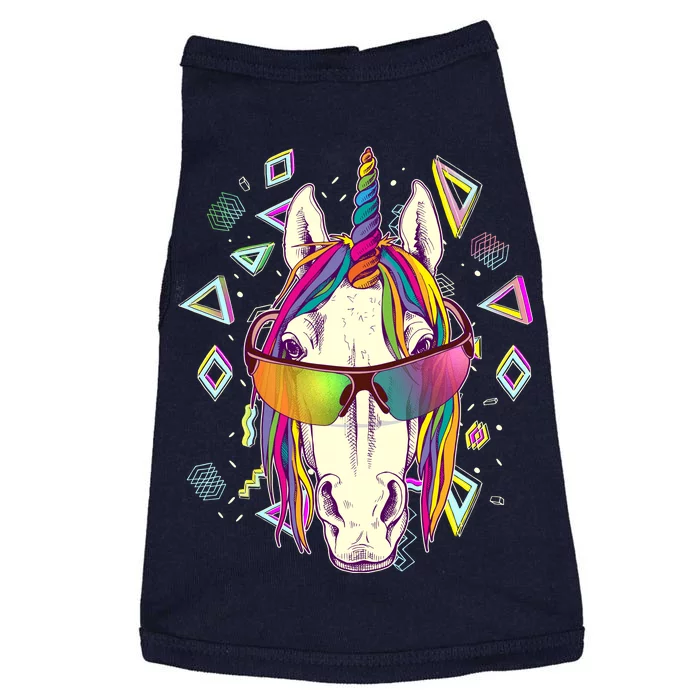 Retro 80's Eighties Rainbow Unicorn Doggie Tank