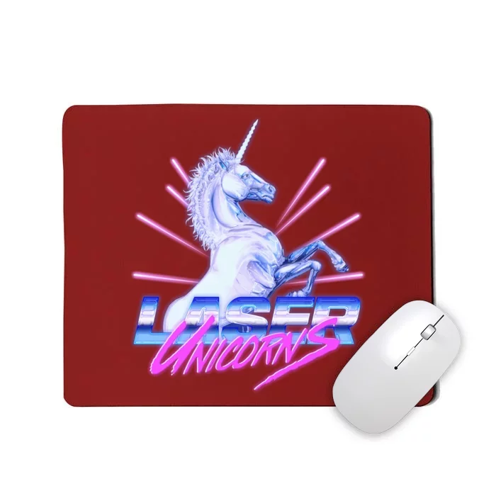 Retro 80's Eighties Laser Unicorns Mousepad