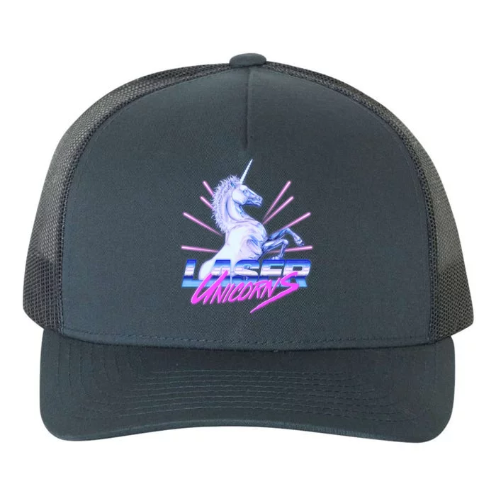 Retro 80's Eighties Laser Unicorns Yupoong Adult 5-Panel Trucker Hat