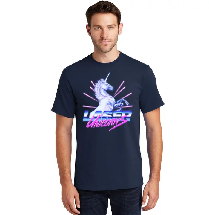 Retro 80's Eighties Laser Unicorns Tall T-Shirt