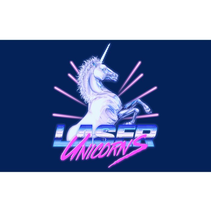 Retro 80's Eighties Laser Unicorns Bumper Sticker