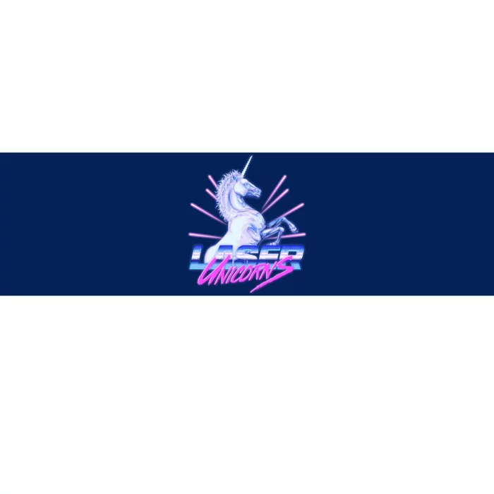 Retro 80's Eighties Laser Unicorns Bumper Sticker