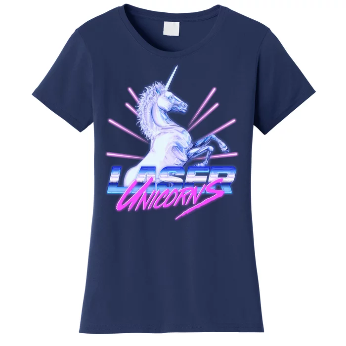 Retro 80's Eighties Laser Unicorns Women's T-Shirt