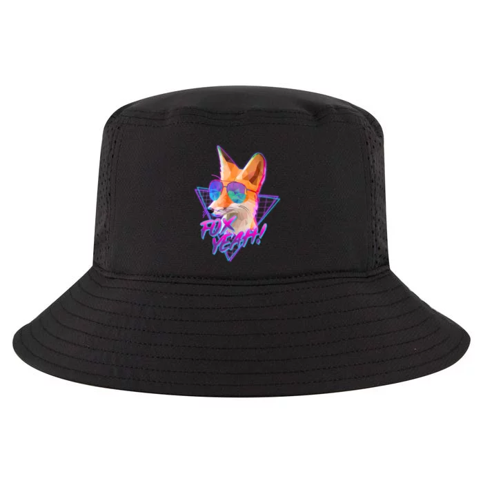 Retro 80's Eighties Polygon Fox Yeah Cool Comfort Performance Bucket Hat