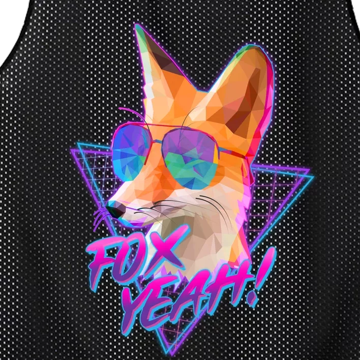 Retro 80's Eighties Polygon Fox Yeah Mesh Reversible Basketball Jersey Tank