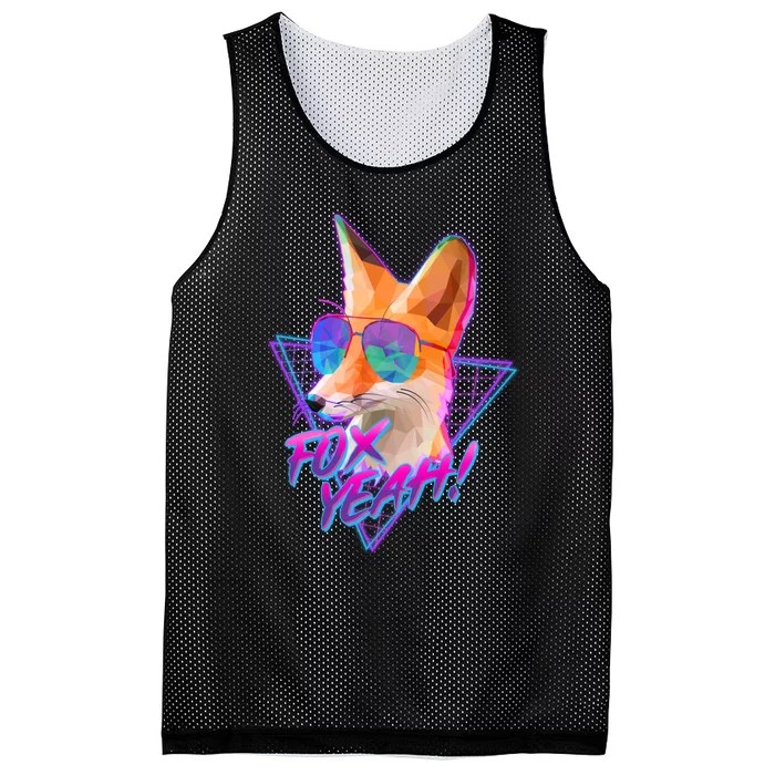 Retro 80's Eighties Polygon Fox Yeah Mesh Reversible Basketball Jersey Tank