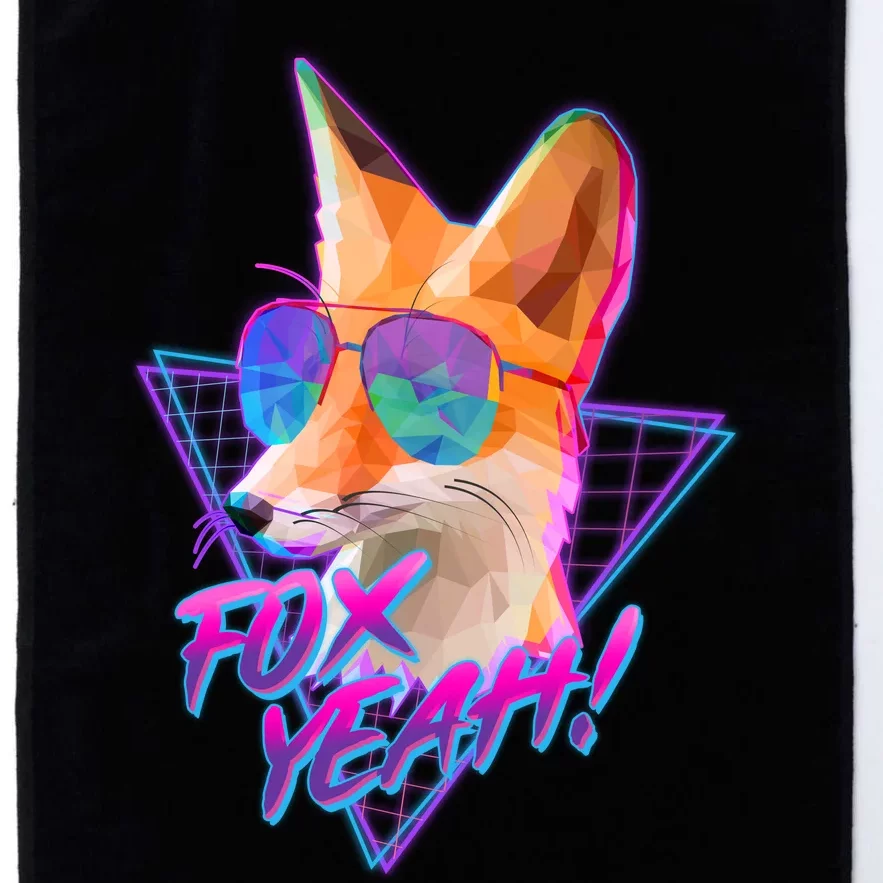 Retro 80's Eighties Polygon Fox Yeah Platinum Collection Golf Towel