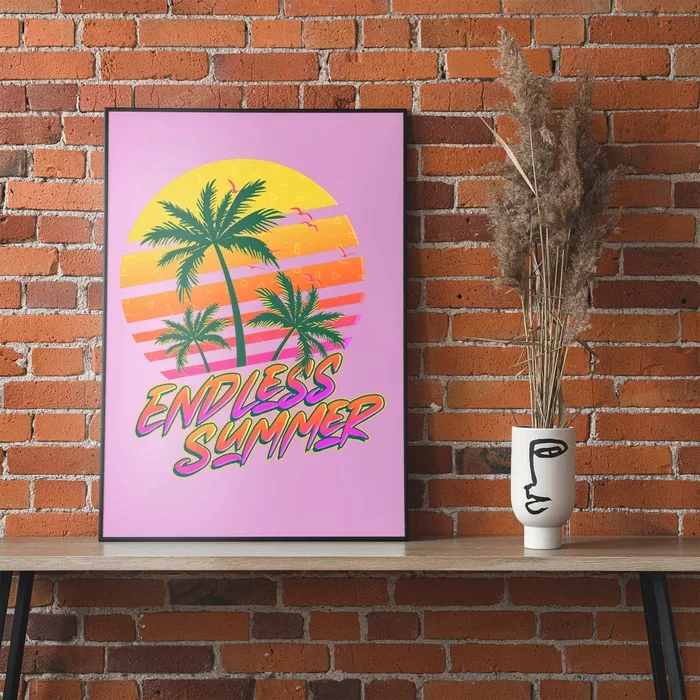 Retro 80s Eighties Tropical Endless Summer Poster