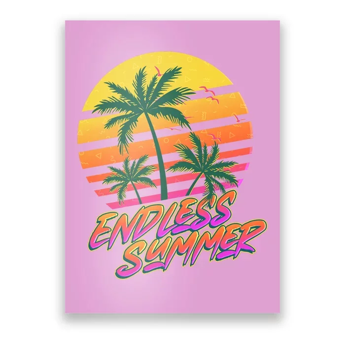 Retro 80s Eighties Tropical Endless Summer Poster