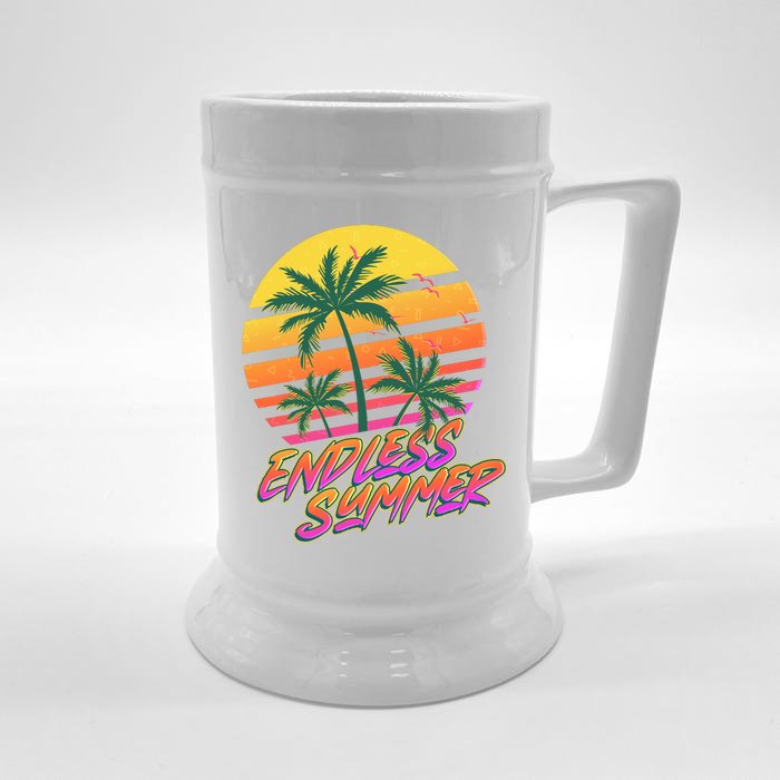 Retro 80s Eighties Tropical Endless Summer Front & Back Beer Stein