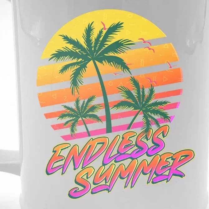 Retro 80s Eighties Tropical Endless Summer Front & Back Beer Stein