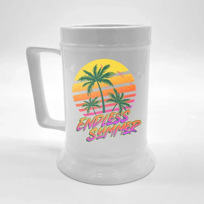 Retro 80s Eighties Tropical Endless Summer Front & Back Beer Stein