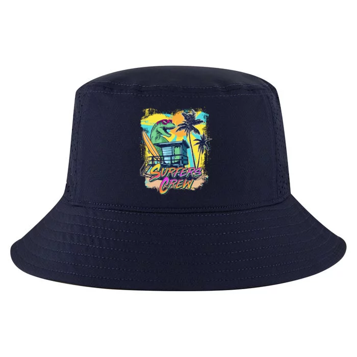 Retro 80s Eighties TRex Dinosaur Surfers Crew Cool Comfort Performance Bucket Hat