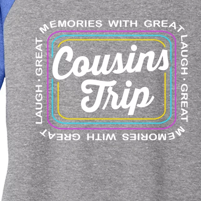 Retro 80s Family Vacation Crew Cousins Trip Gift Women's Tri-Blend 3/4-Sleeve Raglan Shirt