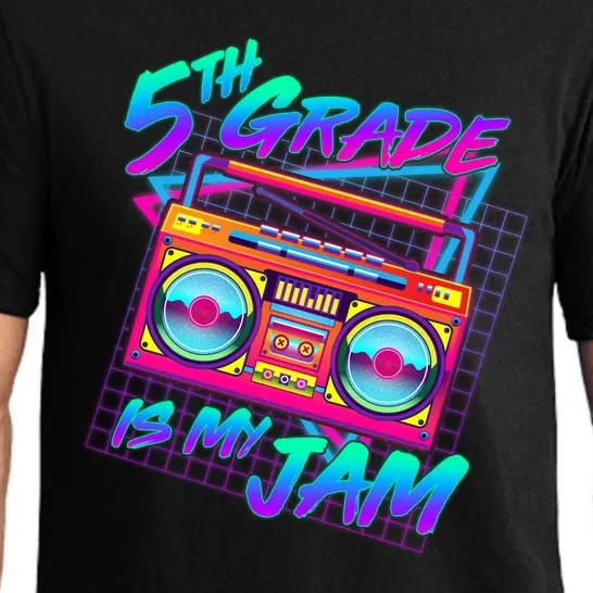 Retro 80's Fifth Grade Is My Jam Neon Boombox Pajama Set