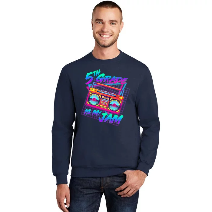 Retro 80's Fifth Grade Is My Jam Neon Boombox Sweatshirt