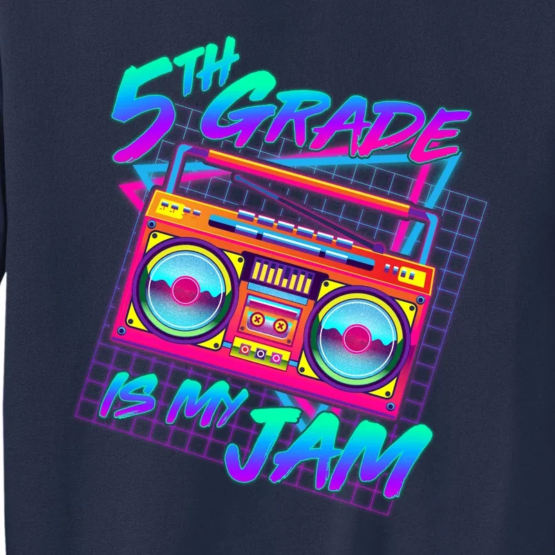 Retro 80's Fifth Grade Is My Jam Neon Boombox Sweatshirt