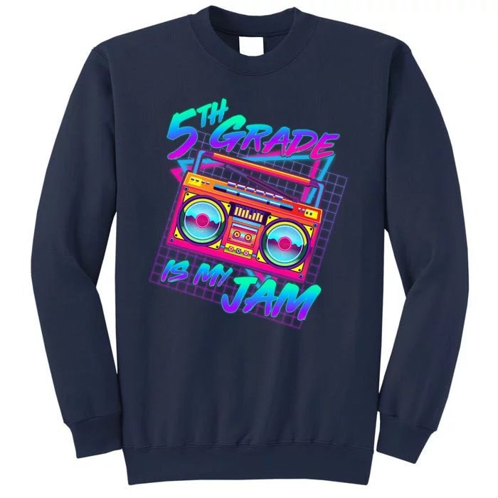 Retro 80's Fifth Grade Is My Jam Neon Boombox Sweatshirt