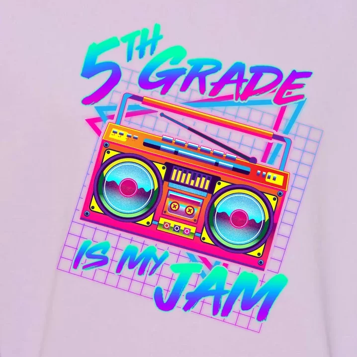 Retro 80's Fifth Grade Is My Jam Neon Boombox Garment-Dyed Sweatshirt