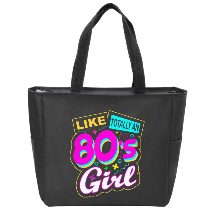 Retro 80's Fashion Throwback Party Lover Zip Tote Bag