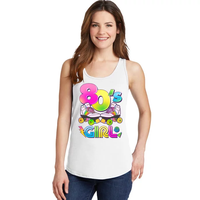 Retro 80's Girl Cute Roller Skates Ladies Essential Tank