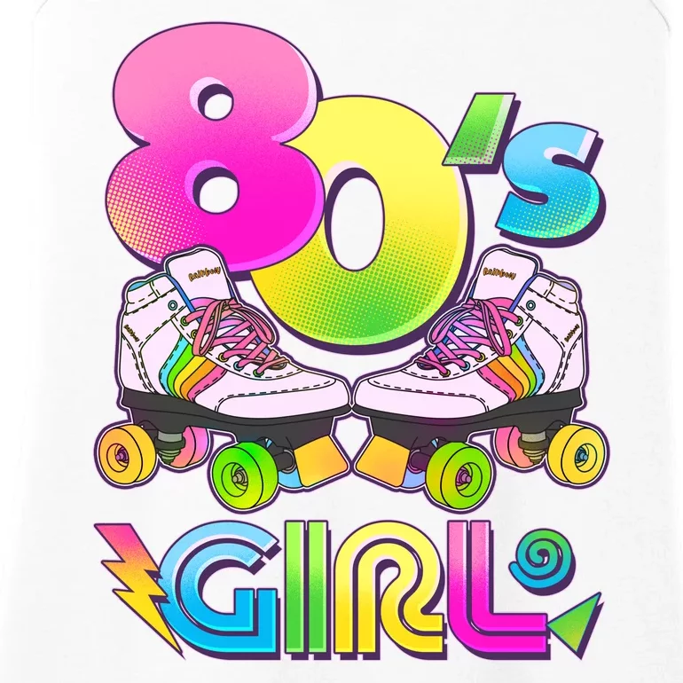 Retro 80's Girl Cute Roller Skates Ladies Essential Tank