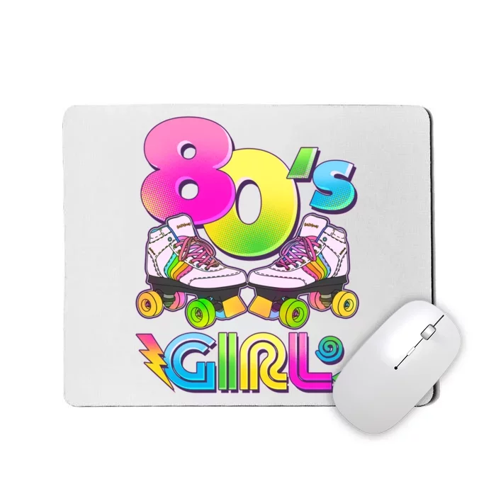 Retro 80's Girl Cute Roller Skates Mousepad