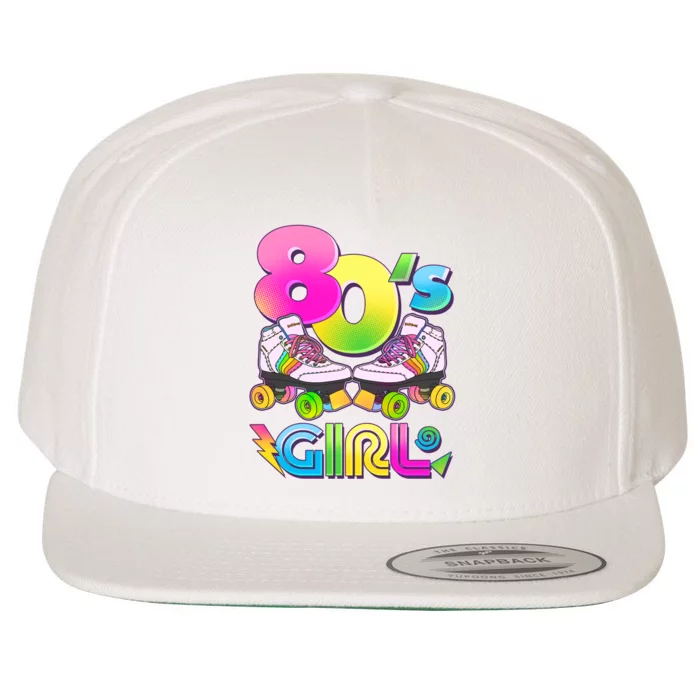 Retro 80's Girl Cute Roller Skates Wool Snapback Cap