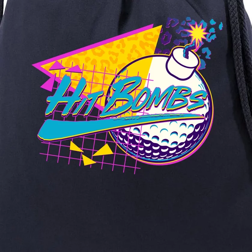 Retro 80's Hit Bombs Golfing Drawstring Bag