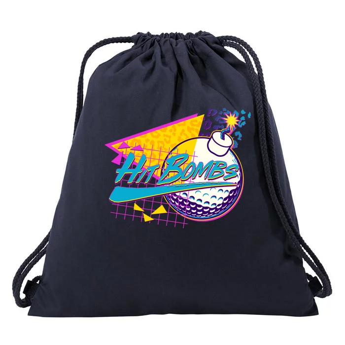 Retro 80's Hit Bombs Golfing Drawstring Bag