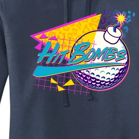 Retro 80's Hit Bombs Golfing Women's Pullover Hoodie