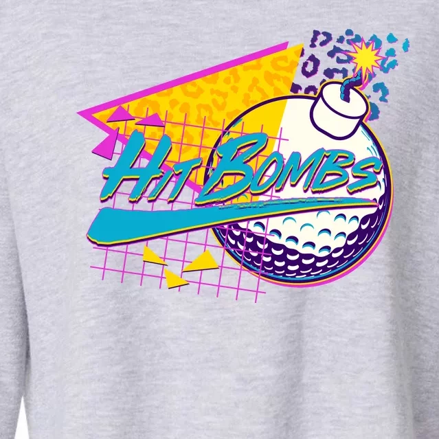 Retro 80's Hit Bombs Golfing Cropped Pullover Crew