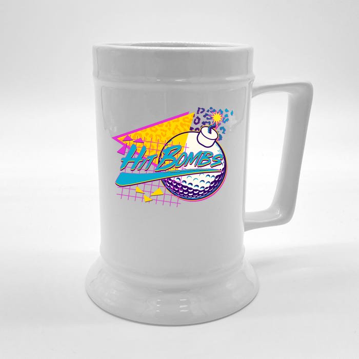 Retro 80's Hit Bombs Golfing Front & Back Beer Stein