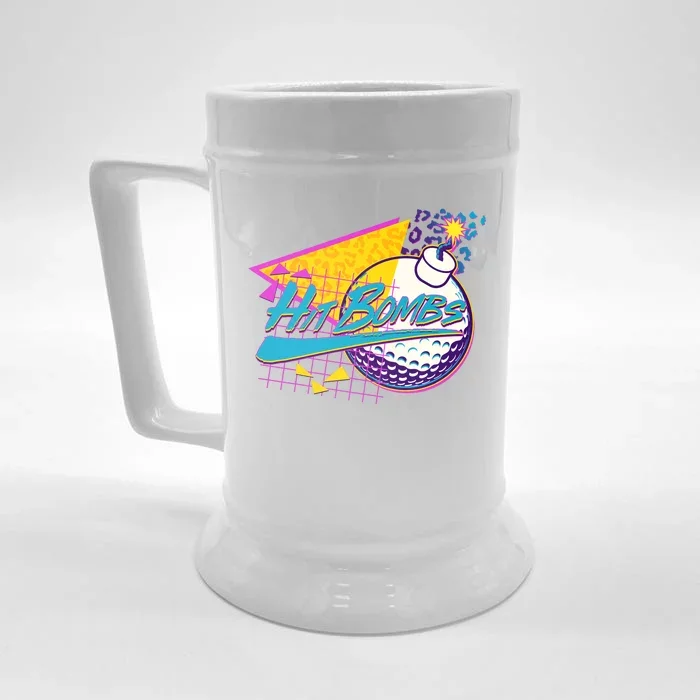 Retro 80's Hit Bombs Golfing Front & Back Beer Stein