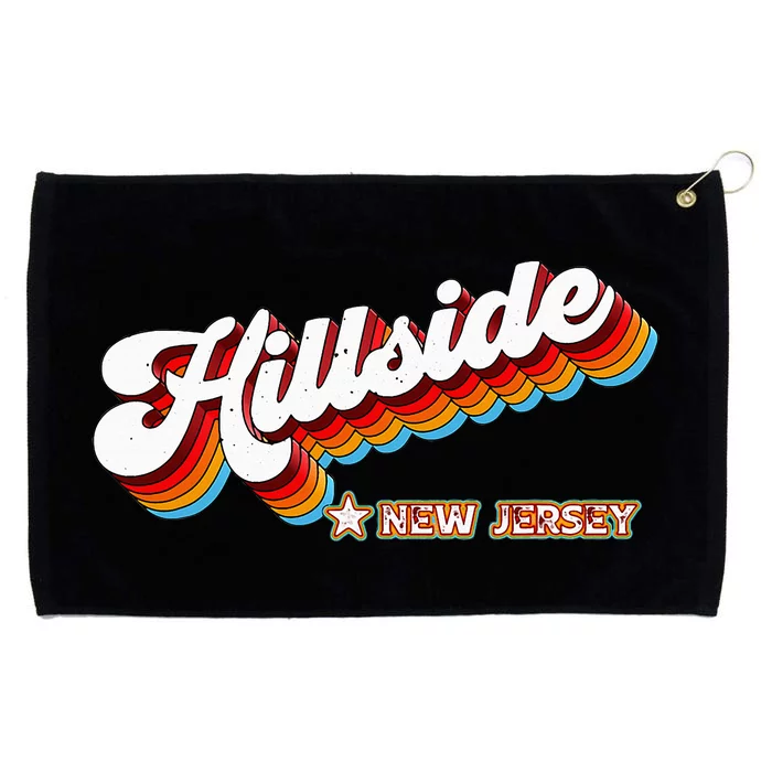 Retro 80s Hillside New Jersey Nj Grommeted Golf Towel