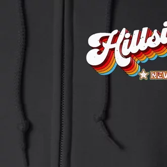 Retro 80s Hillside New Jersey Nj Full Zip Hoodie