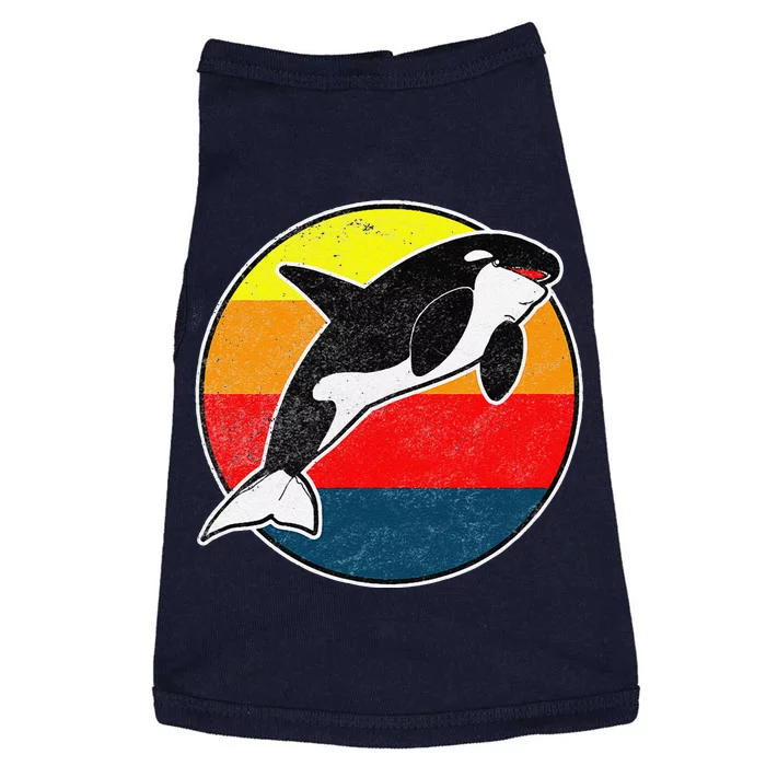 Retro 80s Killer Whale Vintage Beach Design Doggie Tank