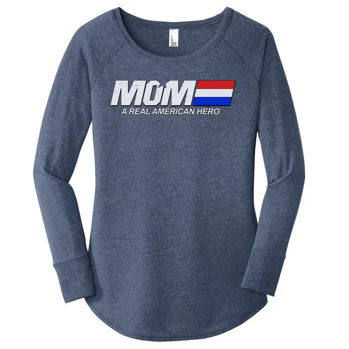 Retro 80's Mom A Real American Hero Women's Perfect Tri Tunic Long Sleeve Shirt