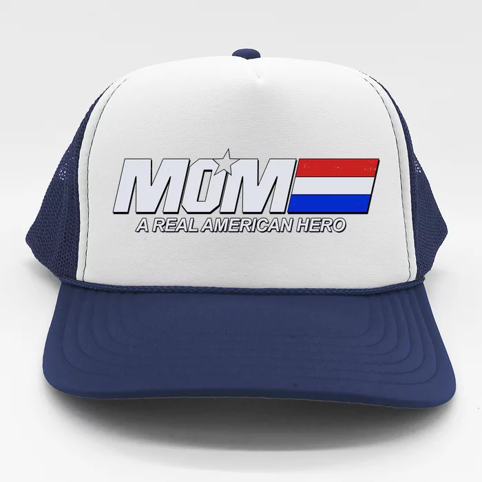 Retro 80's Mom A Real American Hero Trucker Hat