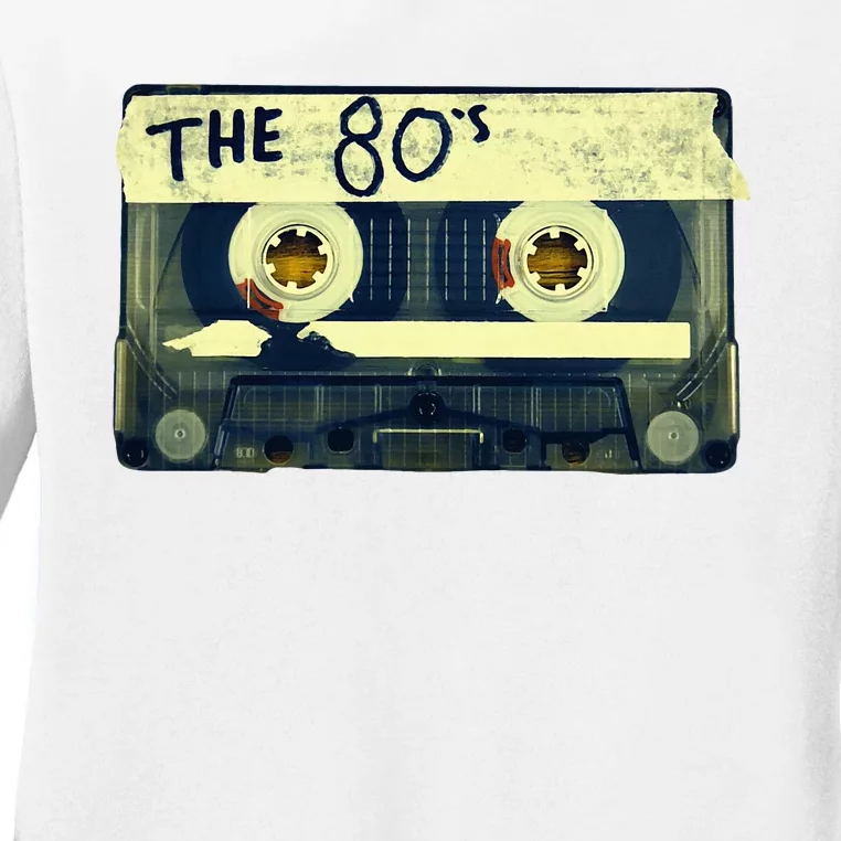 Retro 80S Mix Tape Ladies Long Sleeve Shirt