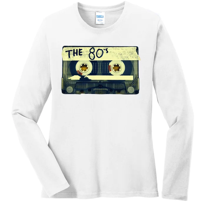 Retro 80S Mix Tape Ladies Long Sleeve Shirt