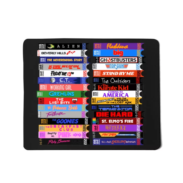 Retro 80s Movies Vhs Stacks Mousepad