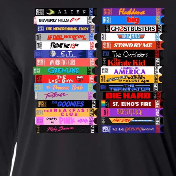 Retro 80s Movies Vhs Stacks Cooling Performance Long Sleeve Crew