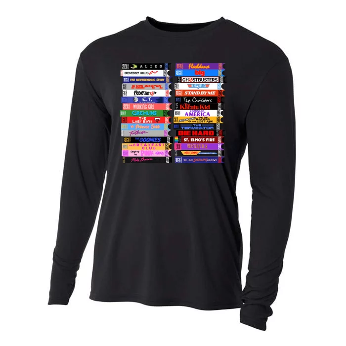 Retro 80s Movies Vhs Stacks Cooling Performance Long Sleeve Crew