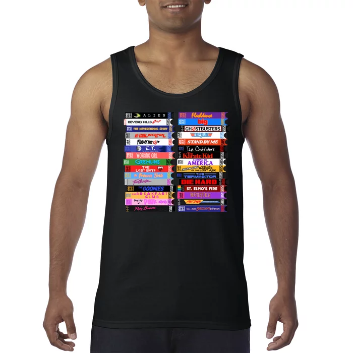 Retro 80s Movies Vhs Stacks Tank Top