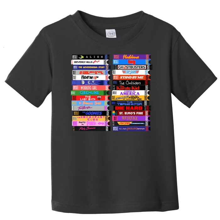 Retro 80s Movies Vhs Stacks Toddler T-Shirt