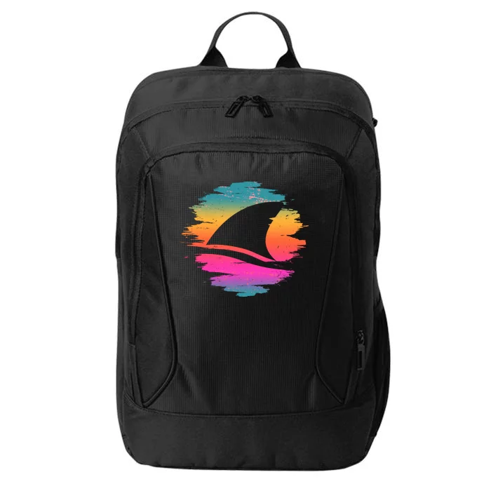 Retro 80's Neon Shark Fin City Backpack