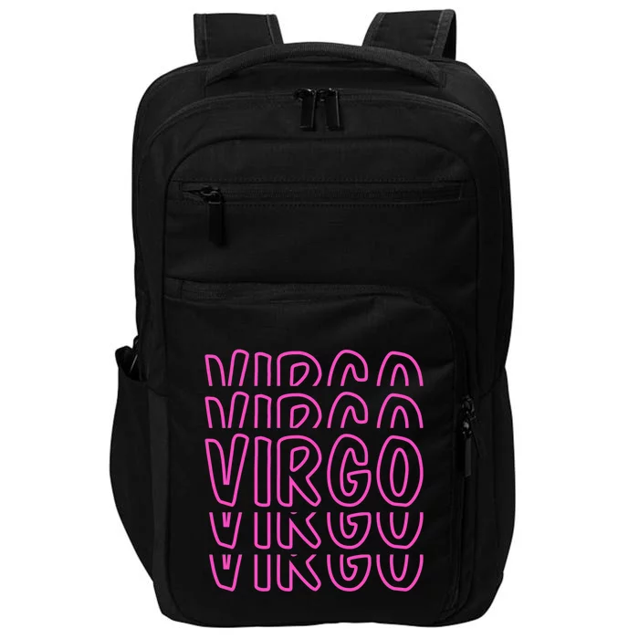 Retro 80s Virgo Zodiac Astrology Birthday August September Gift Impact Tech Backpack